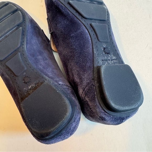 📦 MOVING SALE 🚛 Stuart Weitzman JET suede penny loafers navy blue Size 7 EUC - Picture 11 of 12